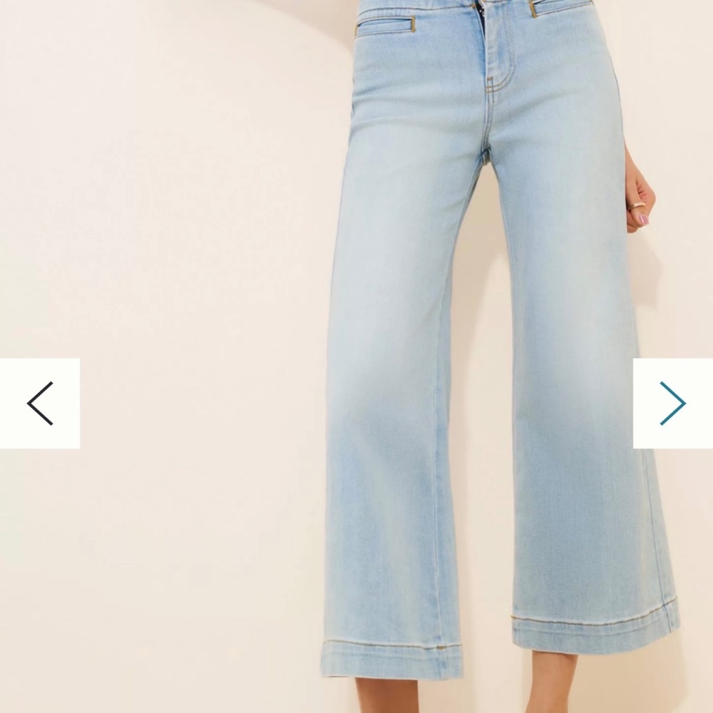 Pilcro Anthropologie High-Rise Rainbow Cropped Flare Jeans - Picture 2 of 5